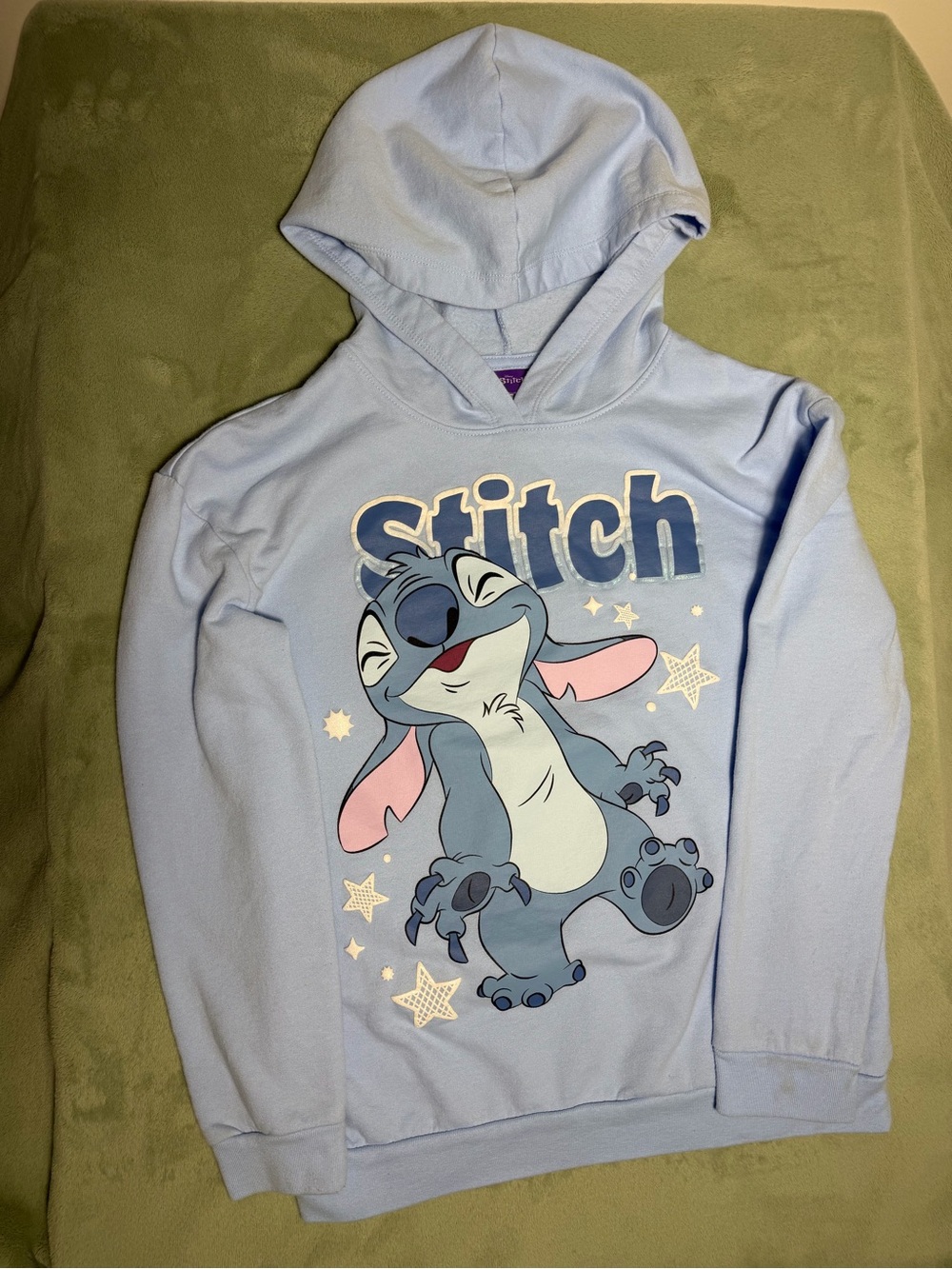 Disney Light Blue Kids Hoodie with Stitch Graphic
